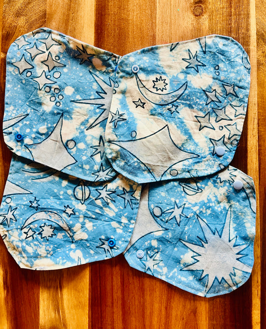 Cosmic Camo Linocut Regular Pad - Organic Cotton Liner