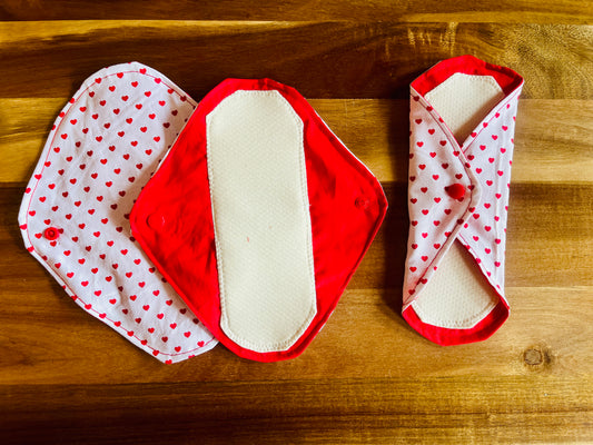 Hearts Heavy Flow Lunar Pad - Organic Cotton
