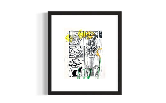 Spring to Life Linocut