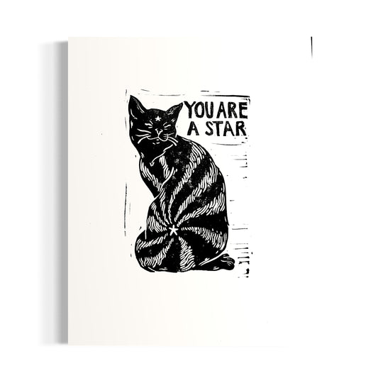 You Are a Star - linocut