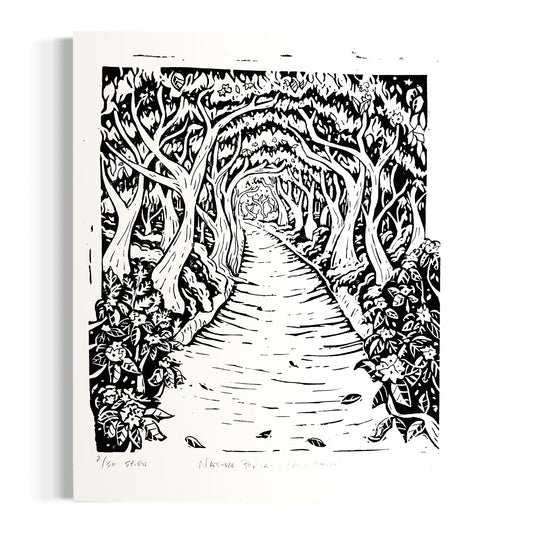 Forest Portal - Linocut