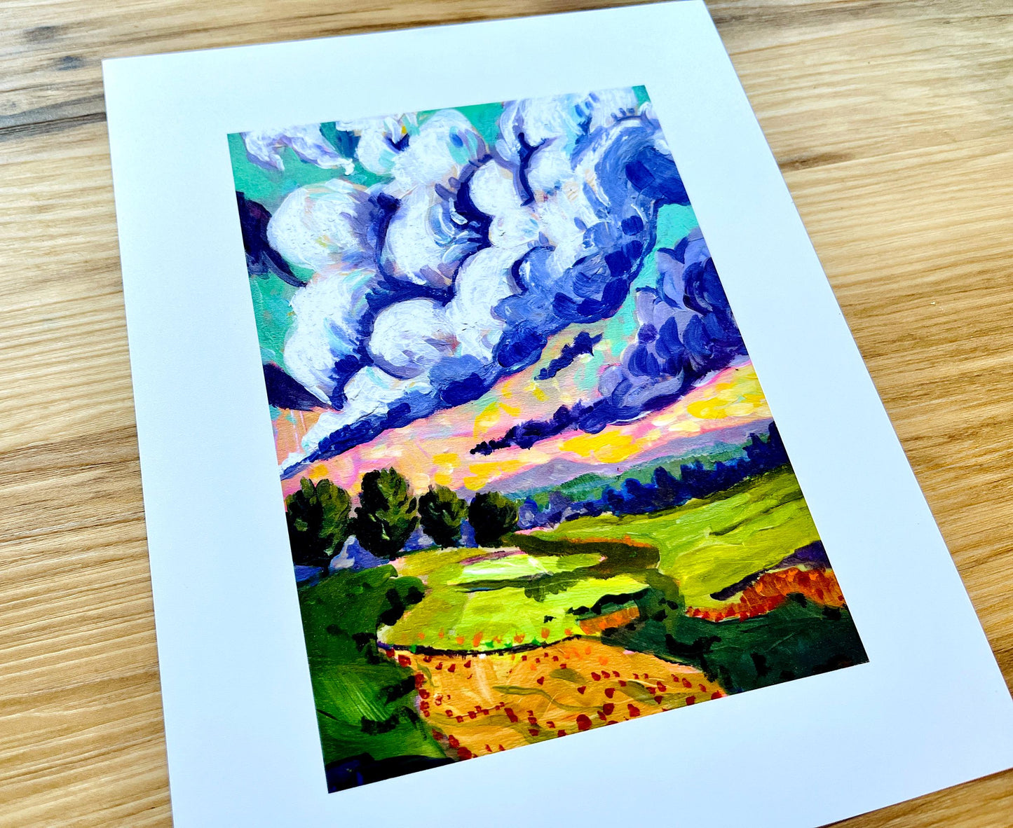 Stop and Appreciate the Clouds - Mountain and Cloud Landscape Painting - Art Print