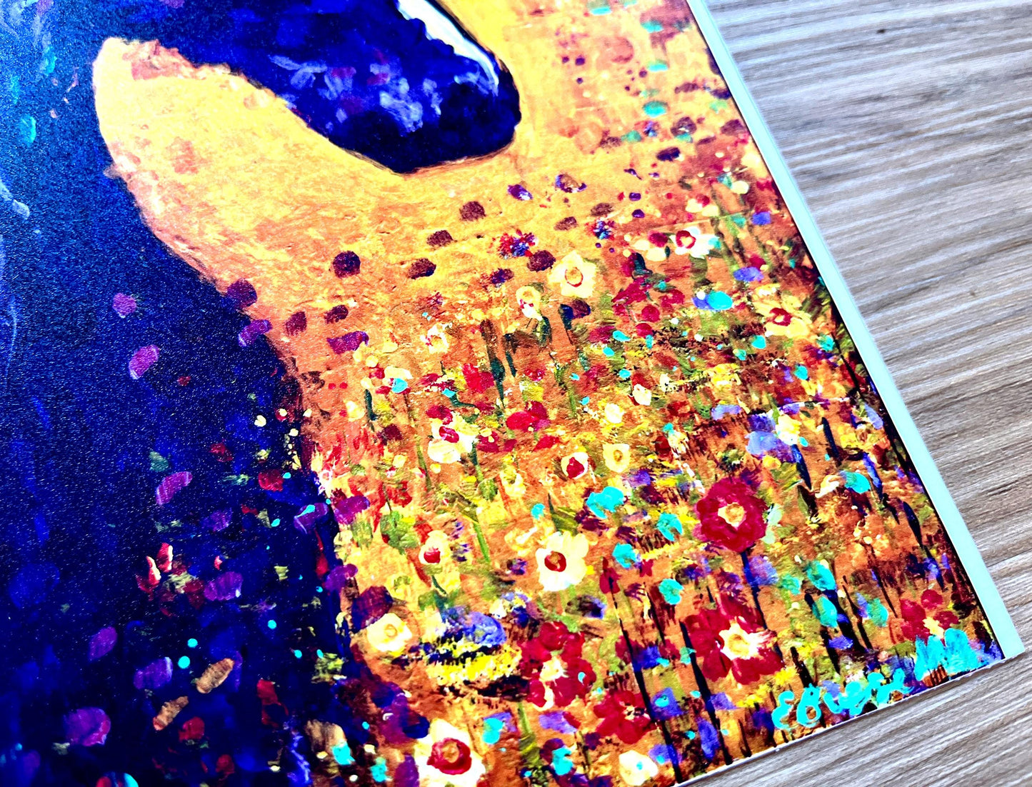 Tranquility Blooming - Horse and Flower Modern Painting - Art Print