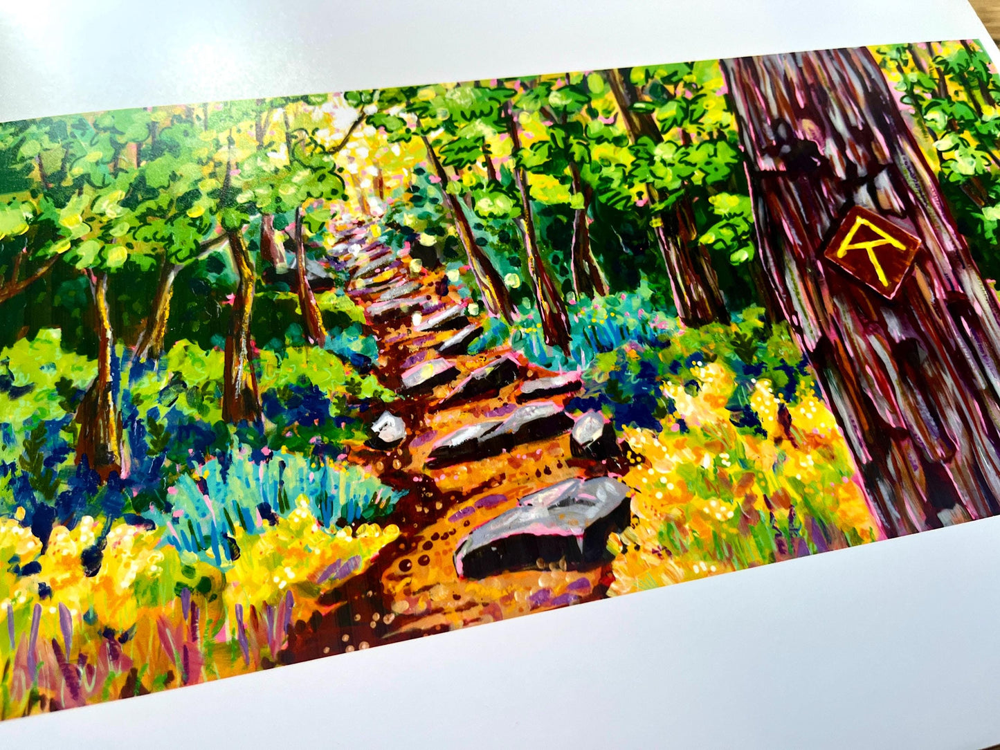 Perfect Day -Appalachian Trail Mountain Landscape Painting - Art Print