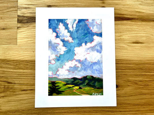 Cloud Shadows - Epic Mountain and Cloud Landscape Painting - Art Print