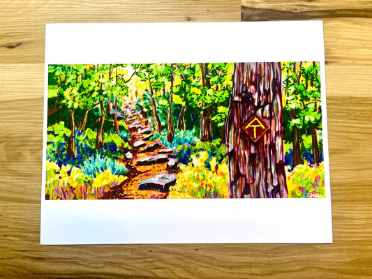 Perfect Day -Appalachian Trail Mountain Landscape Painting - Art Print