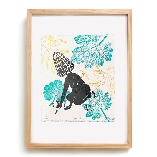Fern Feels - Original Linocut and Monotype