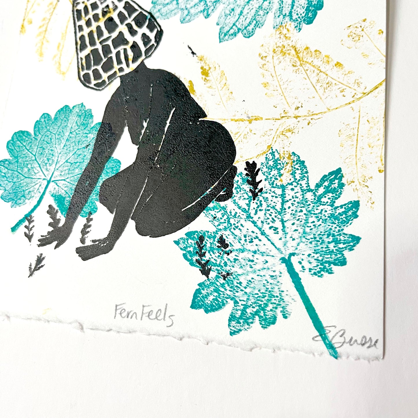 Fern Feels - Original Linocut and Monotype