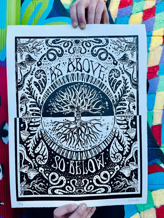 As Above So Below - Original Screen Print