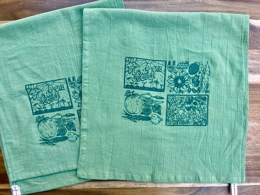 Garden Postcard Tea Towel