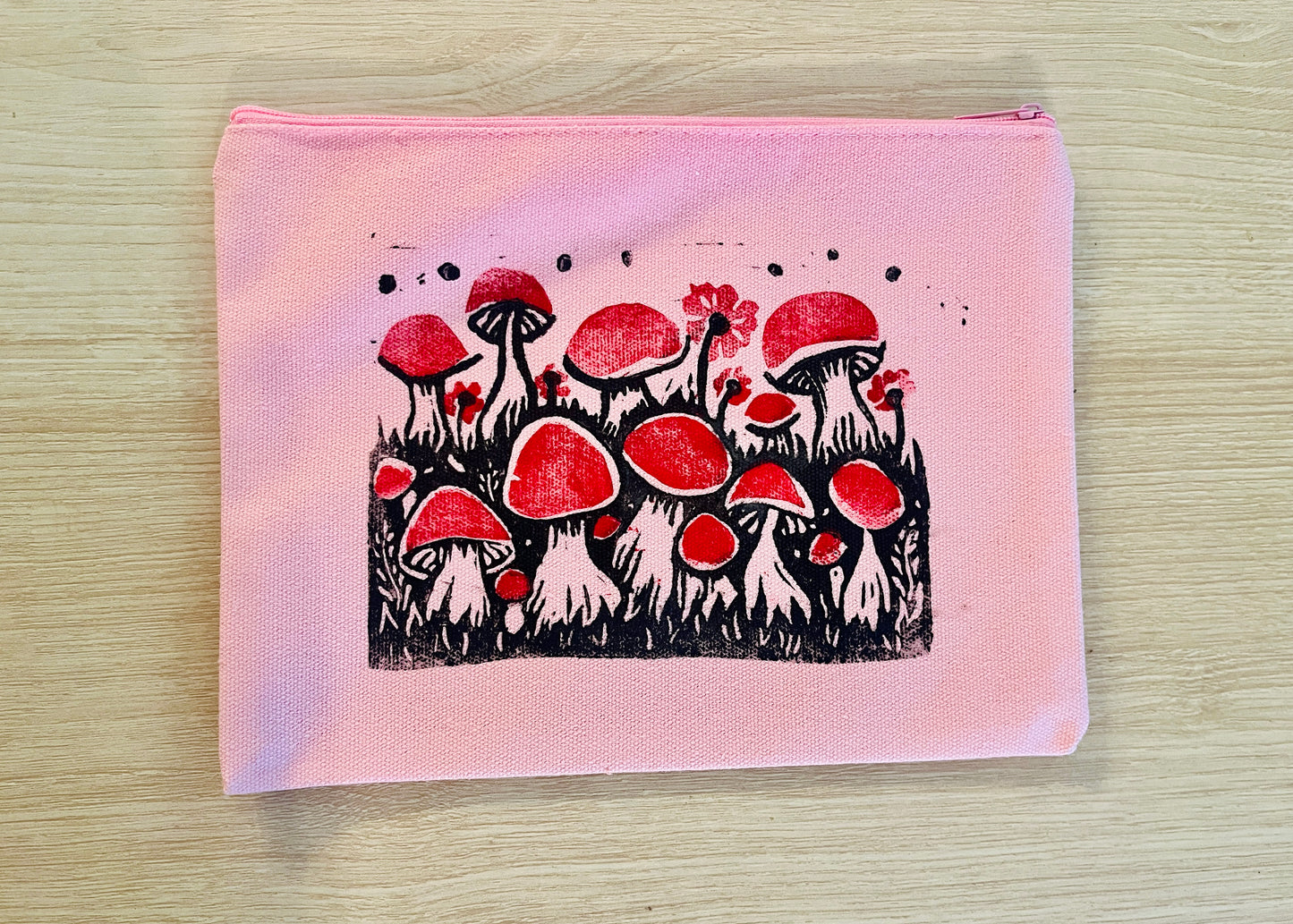 Mushroom Friends Zip Bag