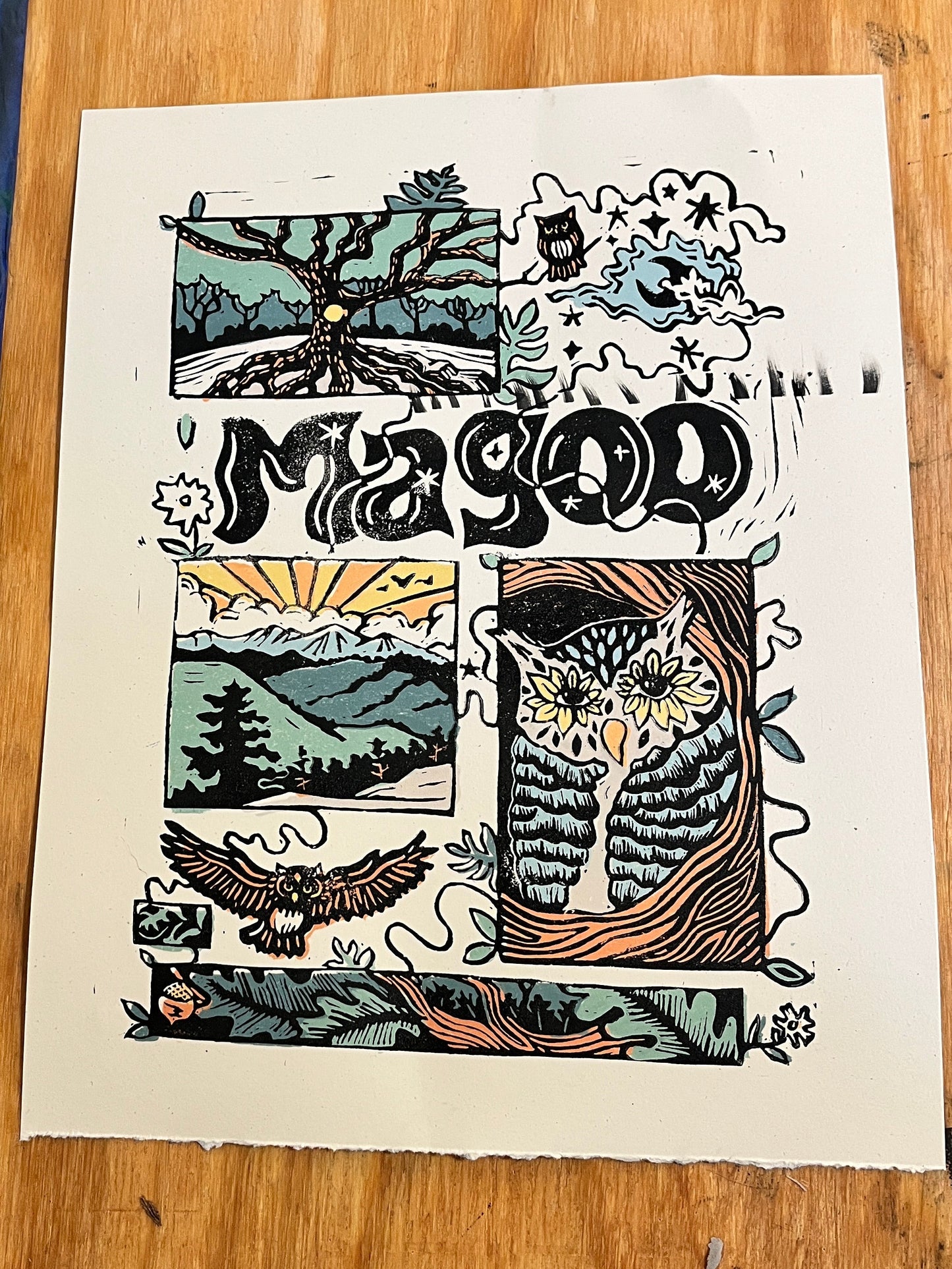 Magoo Linocut Posters - AP