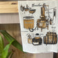 Bourbon and Old Fashion Recipe Tea Towel
