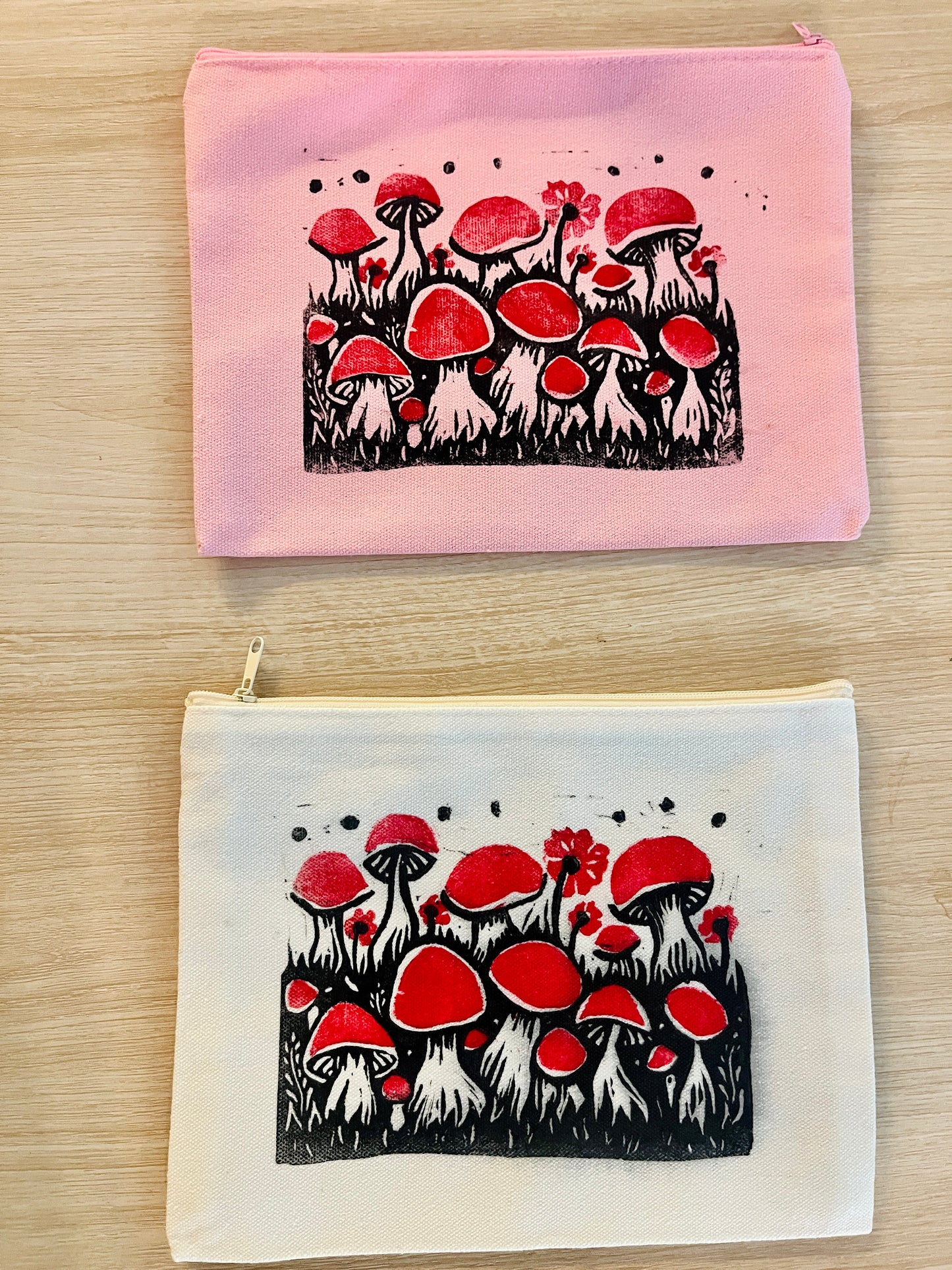 Mushroom Friends Zip Bag
