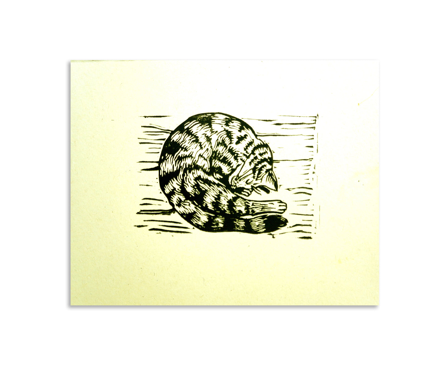 It's Always a Good Time For A Nap Linocut