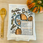 Pumpkin Pie Recipe Tea Towel