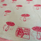 Agaric Mushroom Patterned Tea Towel
