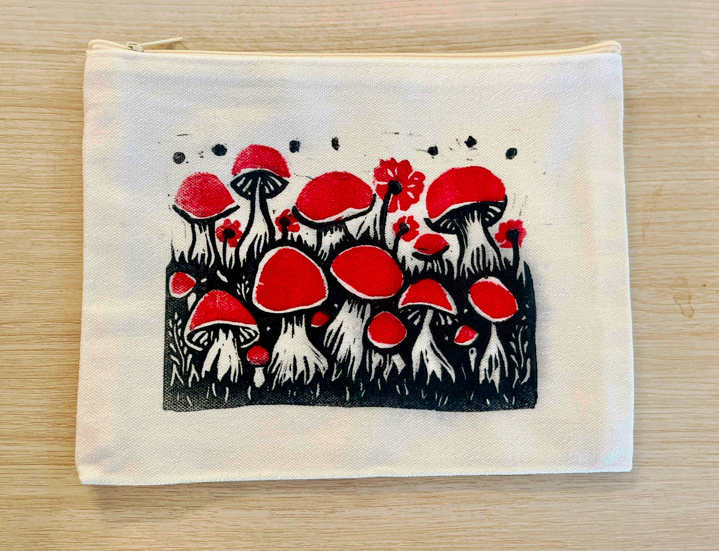 Mushroom Friends Zip Bag
