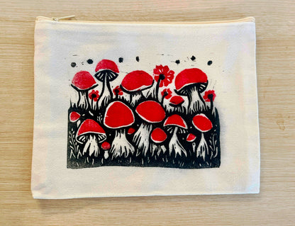 Mushroom Friends Zip Bag