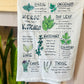 Kitchen Herb Tea Towel