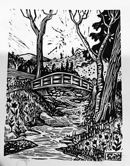 Spring Time Hope - original linocut