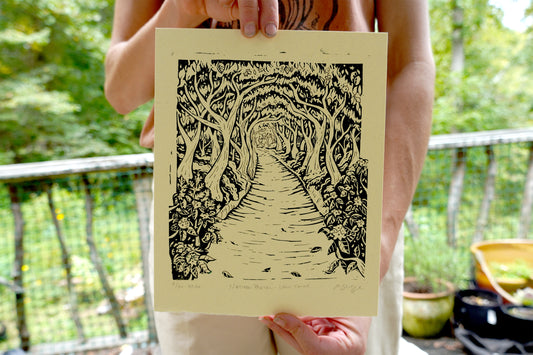 Forest Portal - Linocut