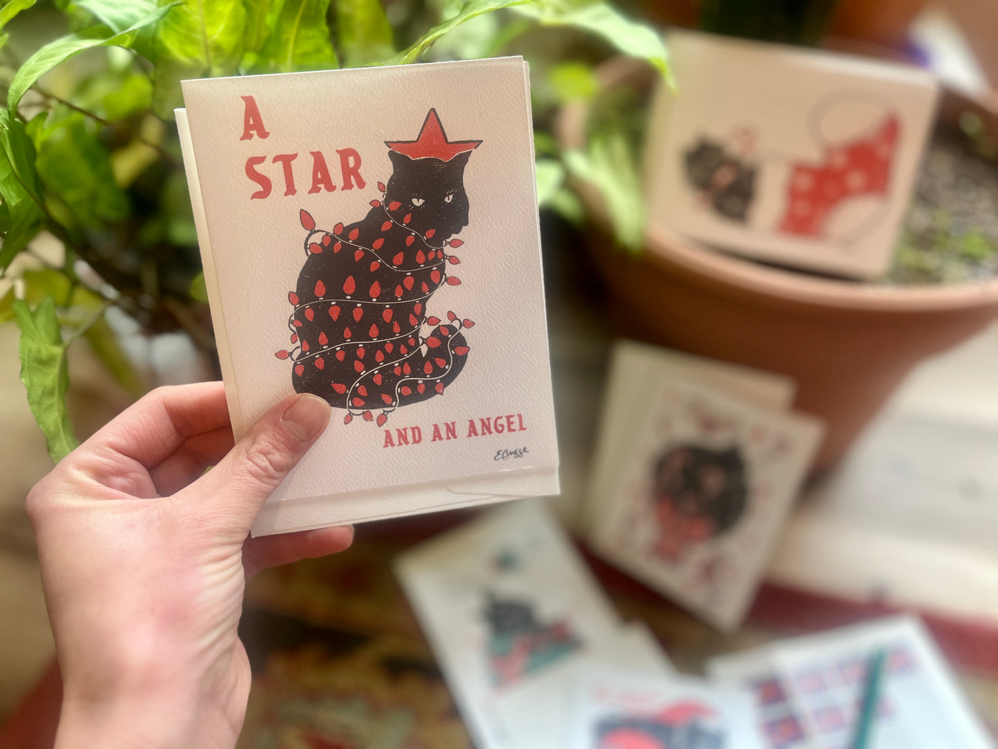 Holiday Cat Themed Card Set