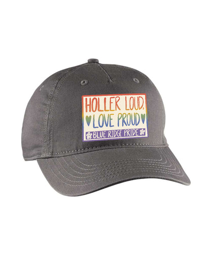Blue Ridge Pride Holler Loud Love Proud Rainbow Hat