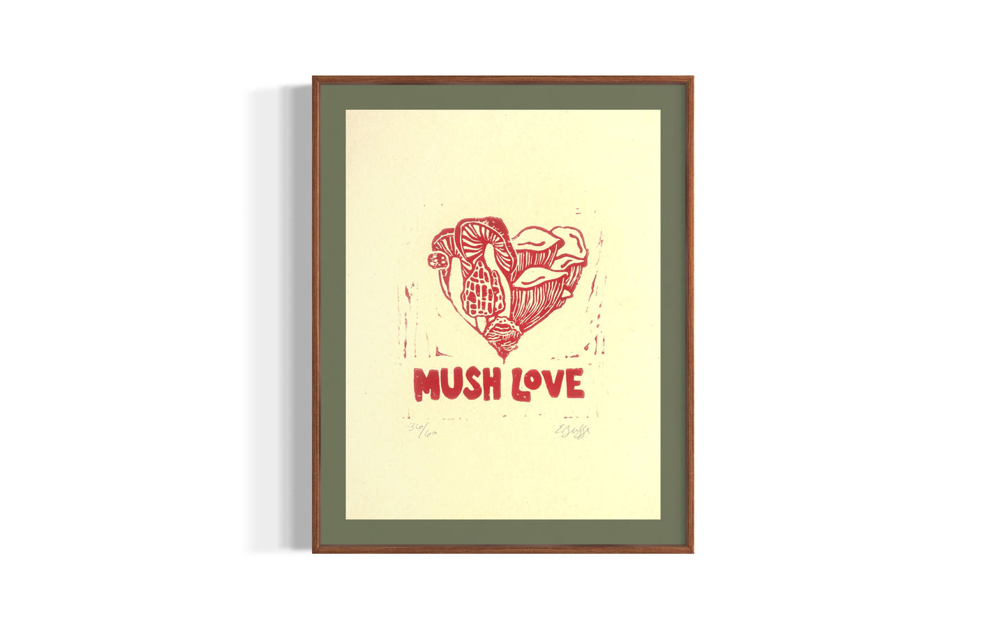 Mush Love - Original Linocut