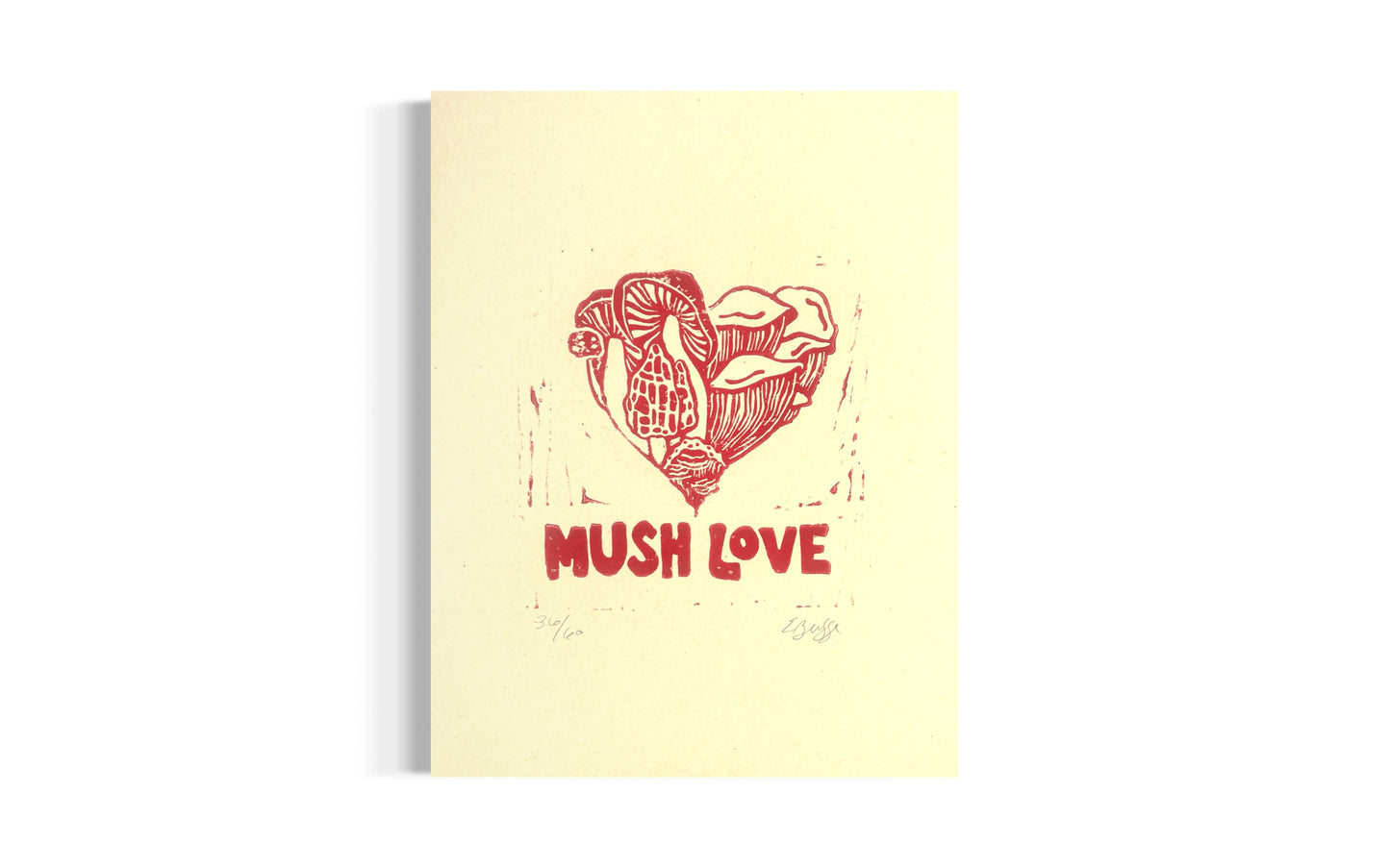 Mush Love - Original Linocut
