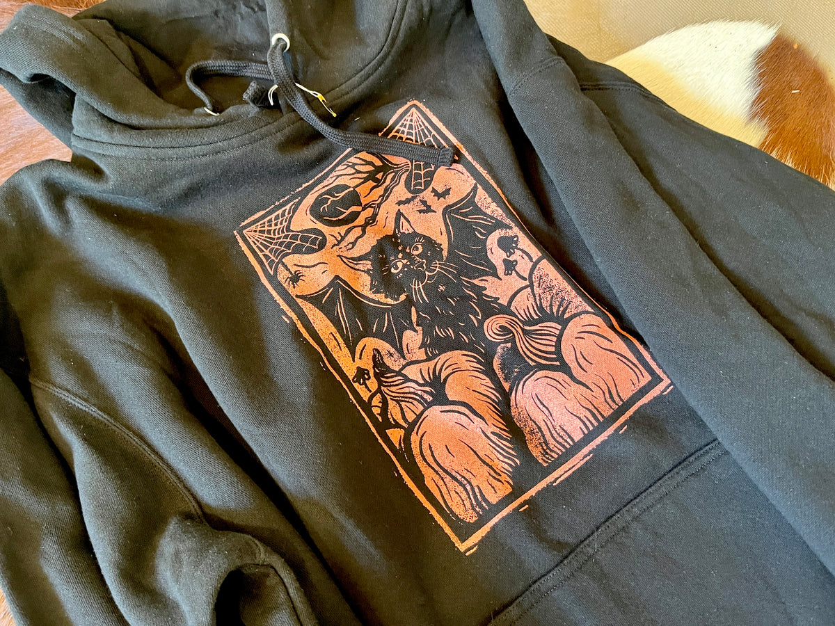 Halloween Cat Bat Shirt and Hoodie