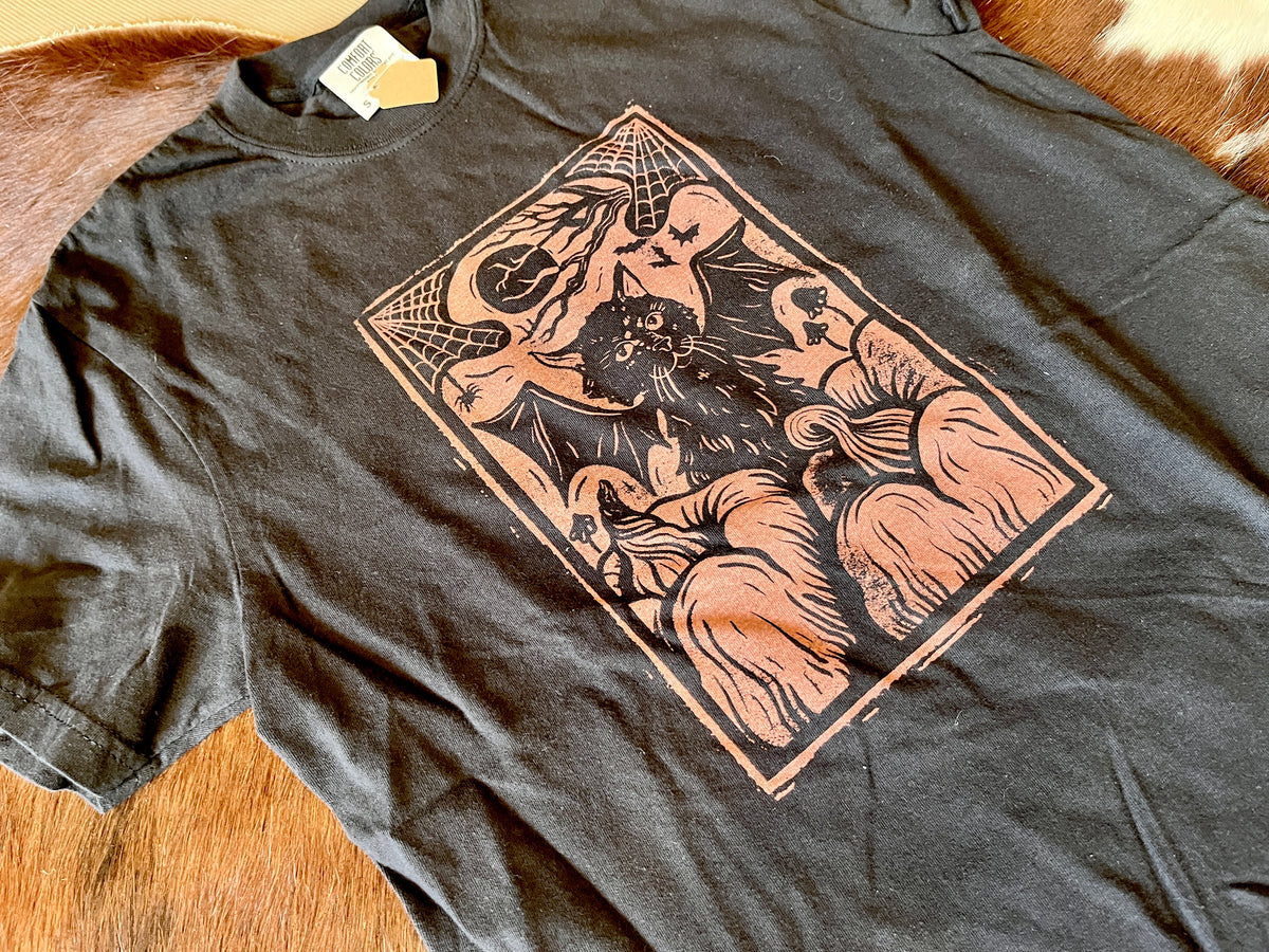 Halloween Cat Bat Shirt and Hoodie