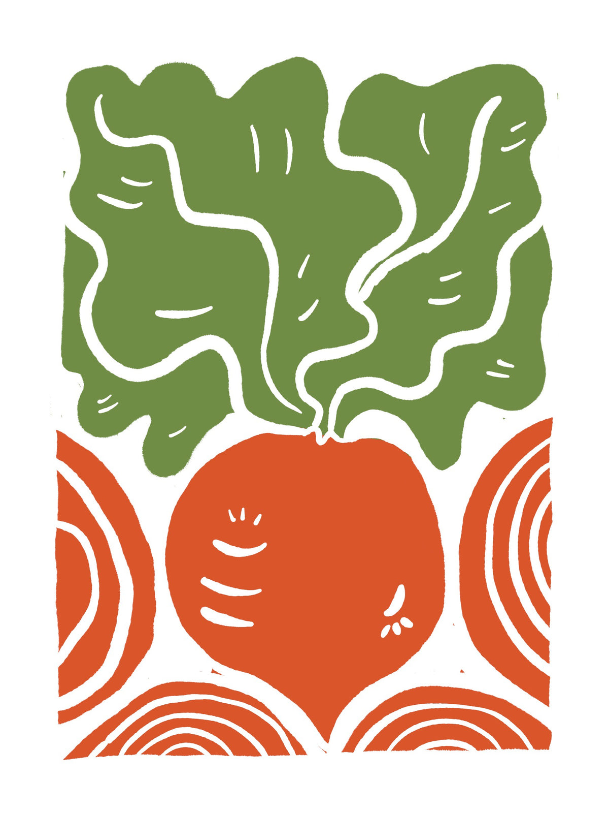 From the Garden Linocut and Recipe Snail Mail Club
