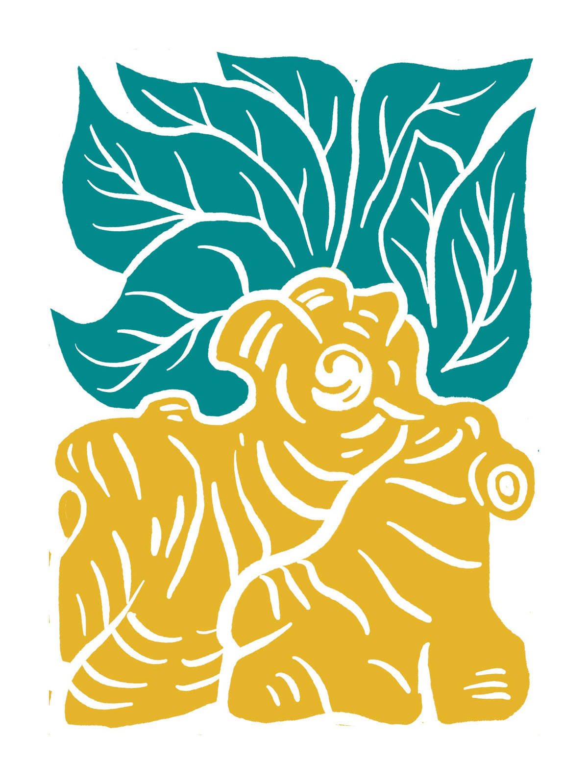 From the Garden Linocut and Recipe Snail Mail Club