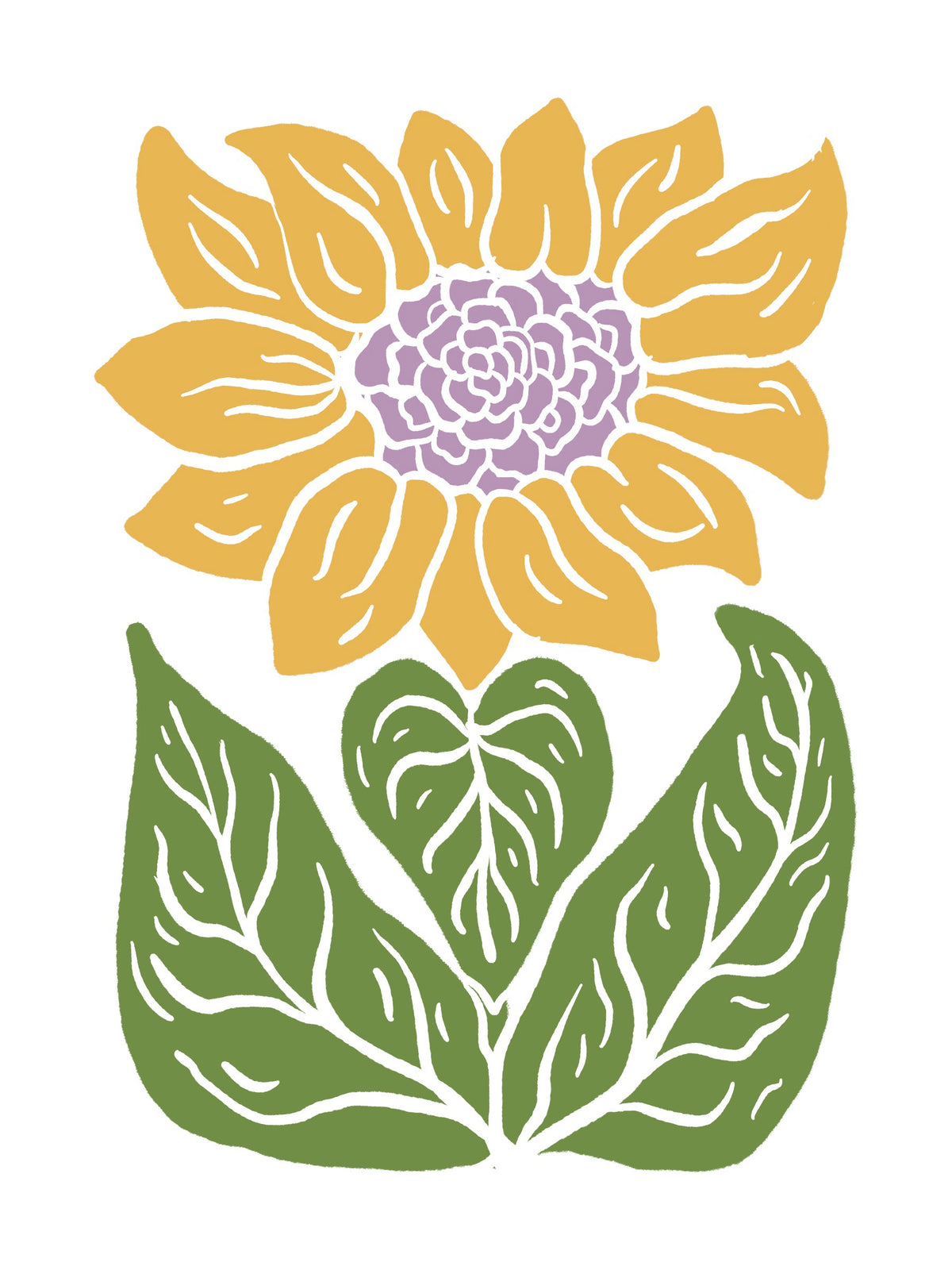 From the Garden Linocut and Recipe Snail Mail Club
