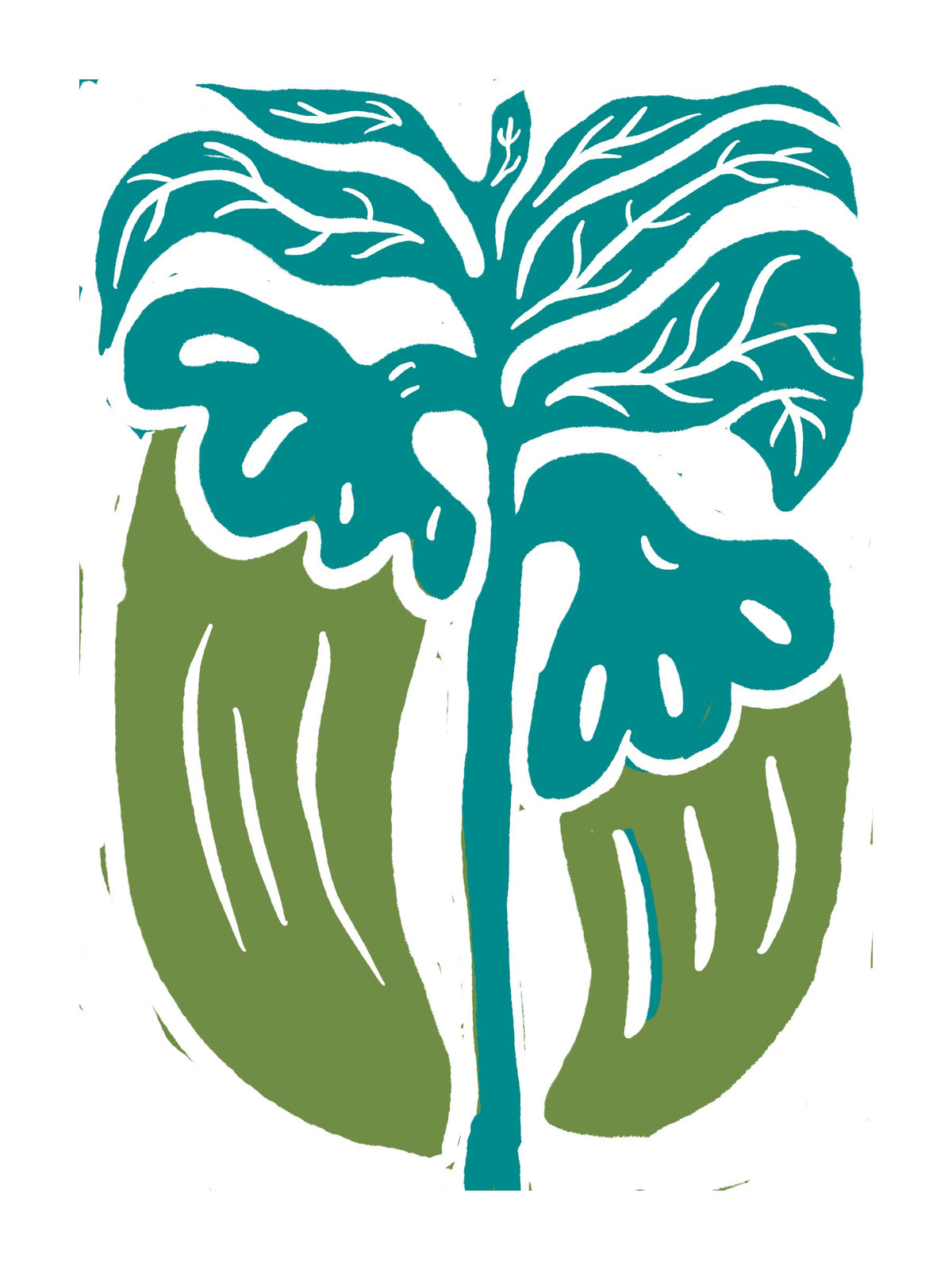 From the Garden Linocut and Recipe Snail Mail Club