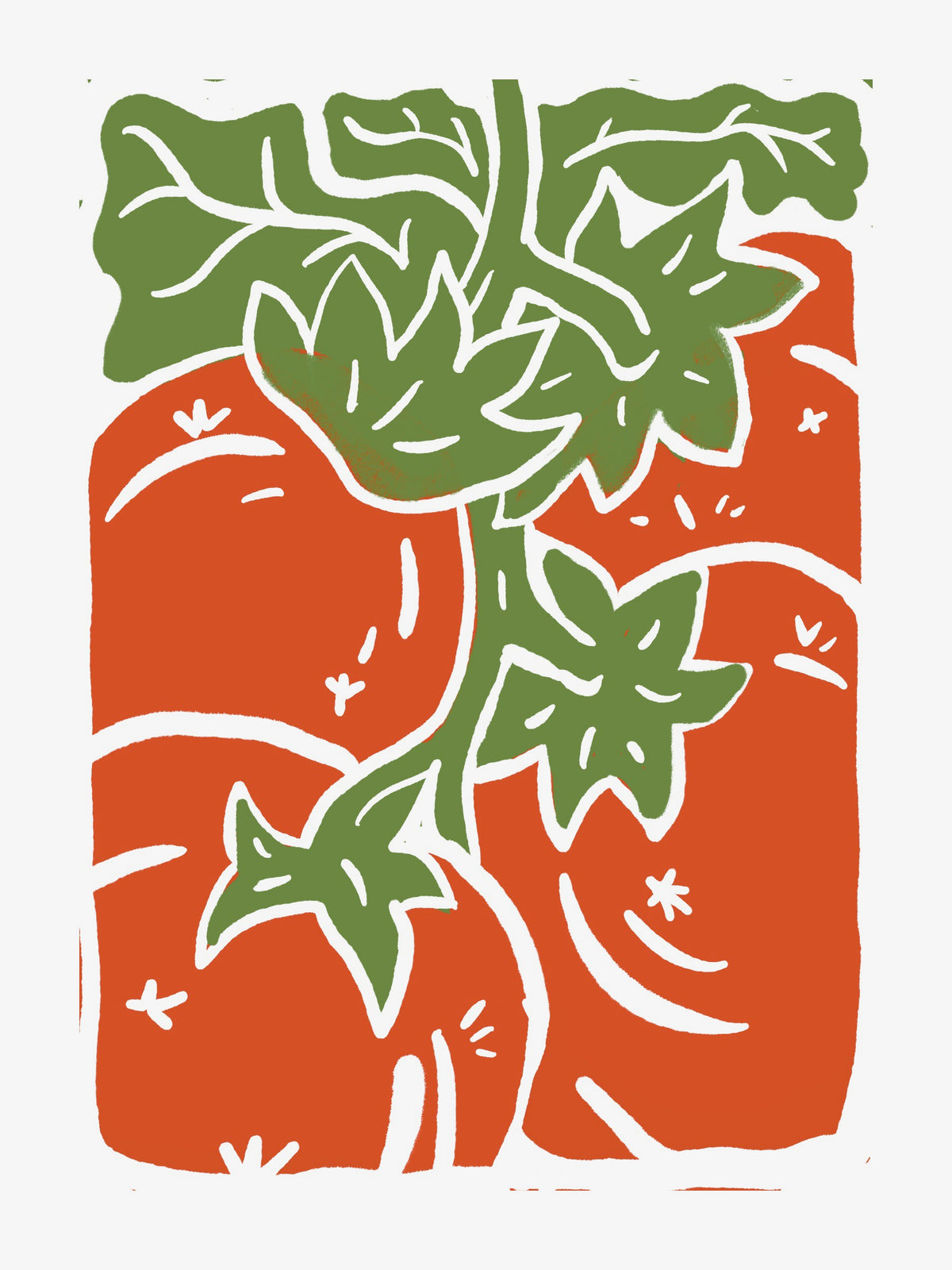 From the Garden Linocut and Recipe Snail Mail Club