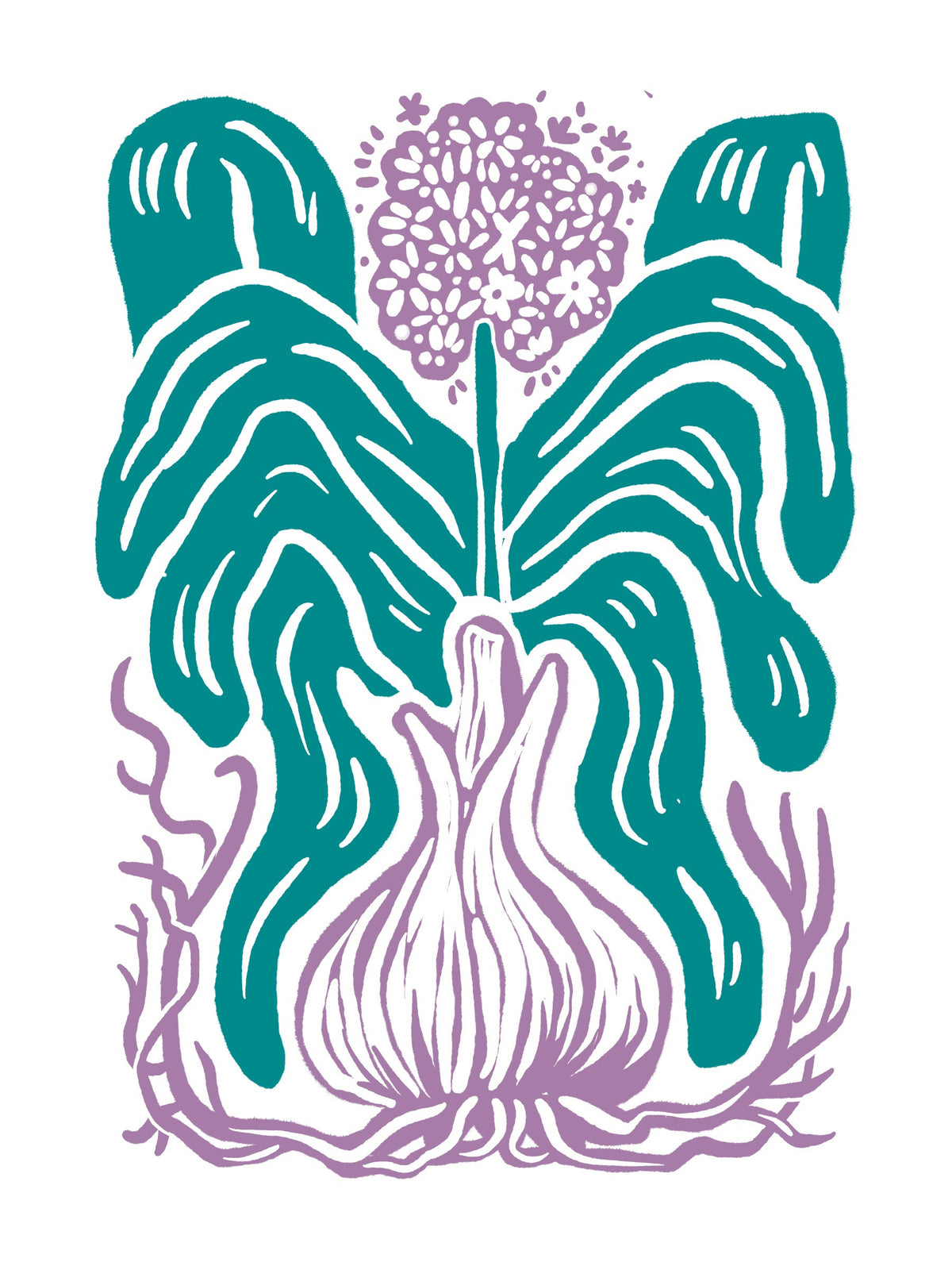 From the Garden Linocut and Recipe Snail Mail Club