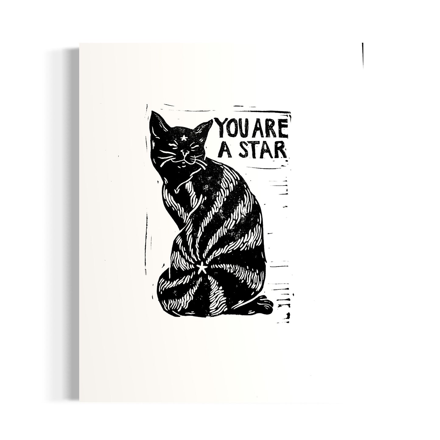 You Are a Star - linocut