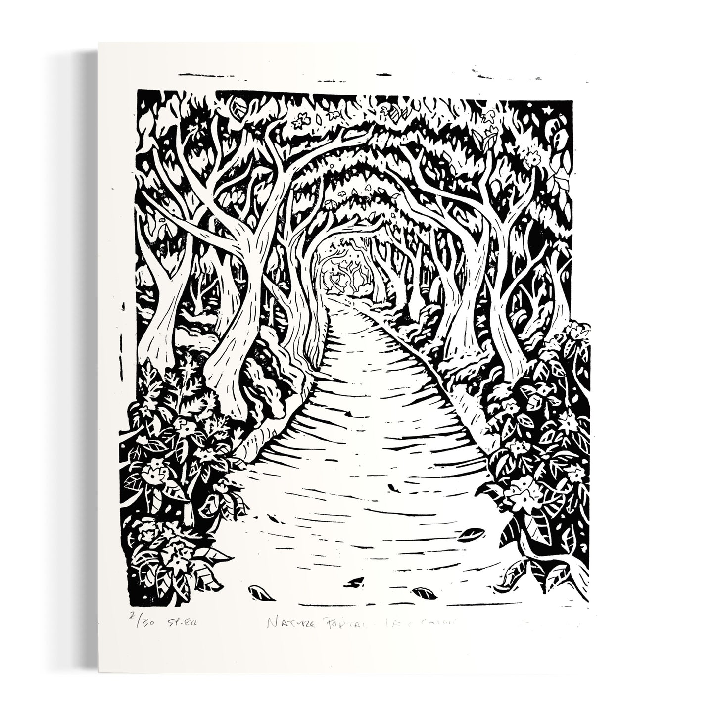 Forest Portal - Linocut