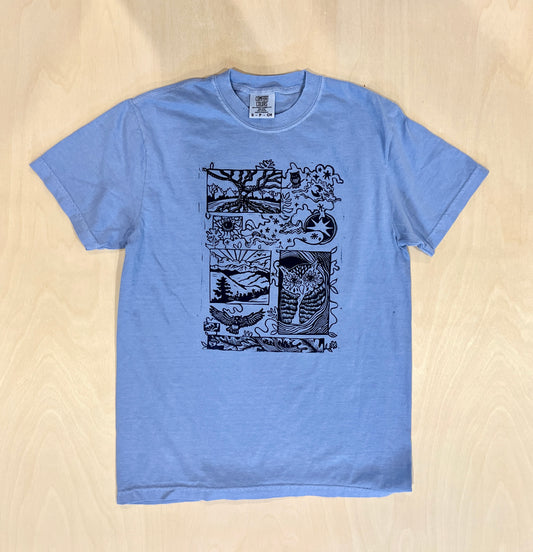 Owl Story Linocut T-Shirt