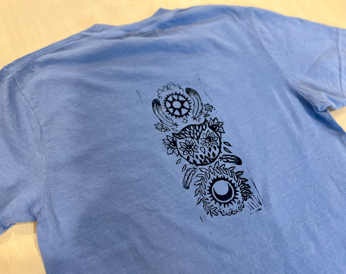 Owl Story Linocut T-Shirt
