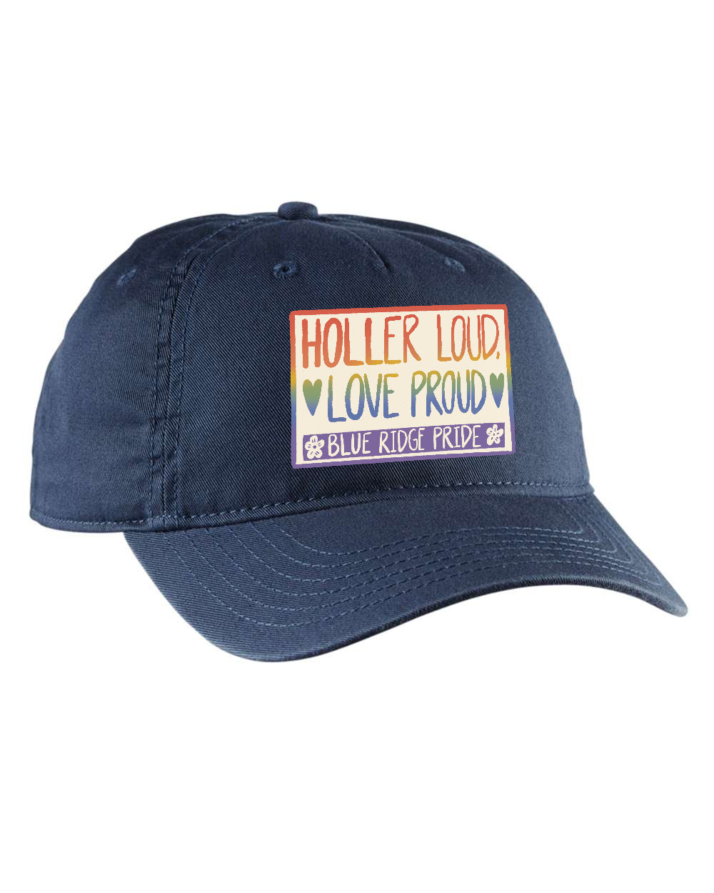 Blue Ridge Pride Holler Loud Love Proud Rainbow Hat