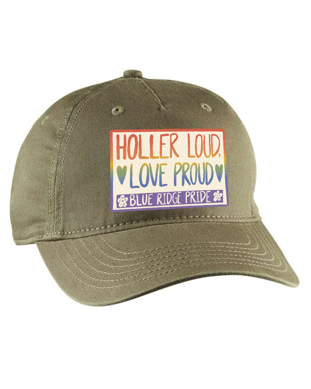 Blue Ridge Pride Holler Loud Love Proud Rainbow Hat
