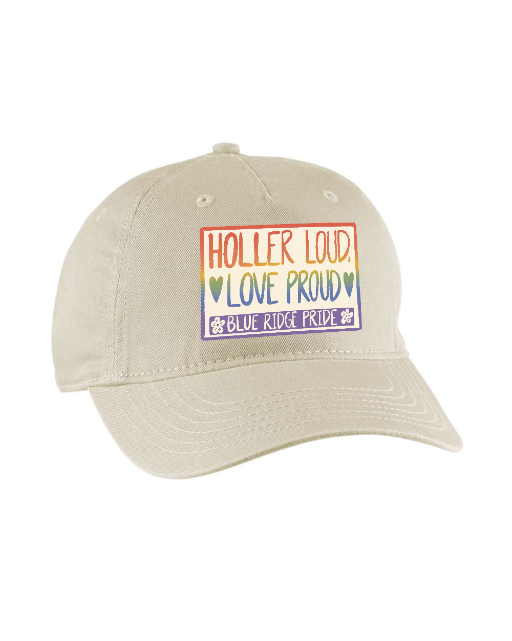 Blue Ridge Pride Holler Loud Love Proud Rainbow Hat