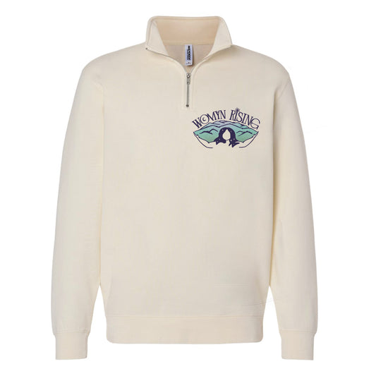 Womyn Rising Quarter Zip Sweatshirt