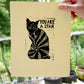 You Are a Star - Vintage Cat Illustration Linocut, hand carved and hang stamped, positive saying wall art