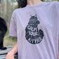 Calm Your Kitties T-Shirt with funny cat pun on botanical dyed oversized shirt, calming shirt, cat lover gift