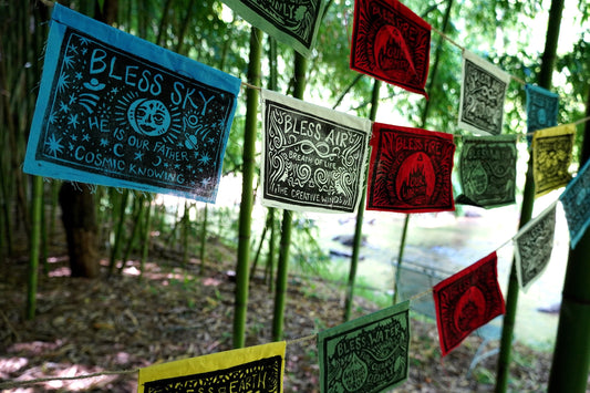 Linocut Prayer Flags