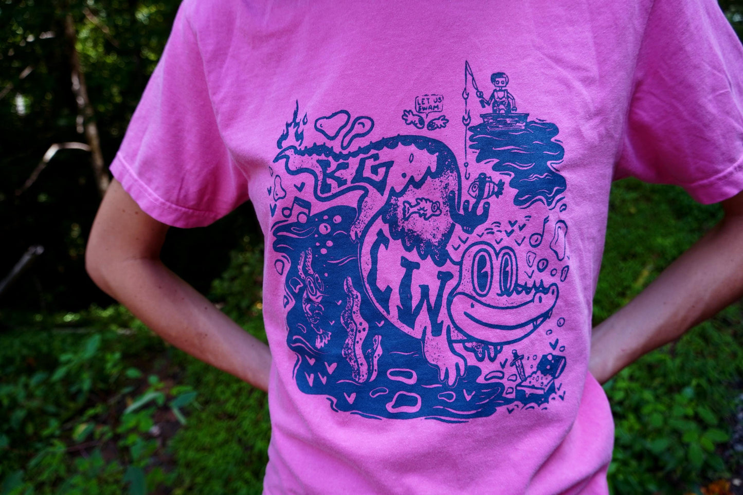 Fishing for Fishies King Gizzard and the Lizzard Wizard Fan Shirt - KGLW, king gizz, alligator, screen printed by hand on comfort colors